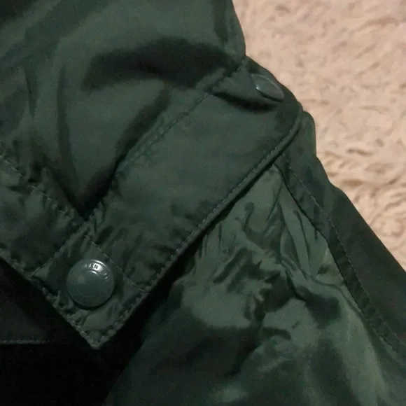 EUC RL POLO Snap Front WindBreaker-Green/Tan-Sz S-Nylon Lined-Detachable Hood - Picture 12 of 14